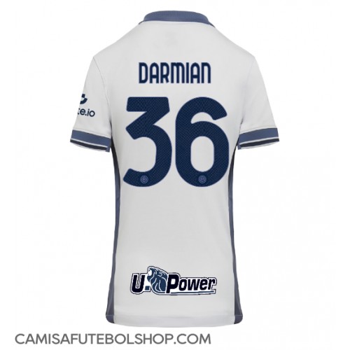 Camisa de time de futebol Inter Milan Matteo Darmian #36 Replicas 2º Equipamento Feminina 2024-25 Manga Curta